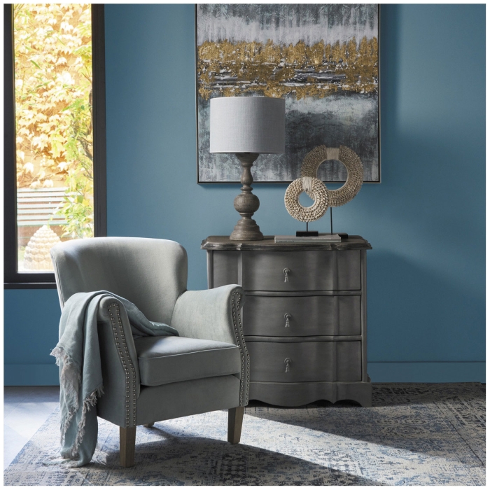 Preview: Jaquard-Teppich Anik blue - 300 x 200 cm - Baumwolle